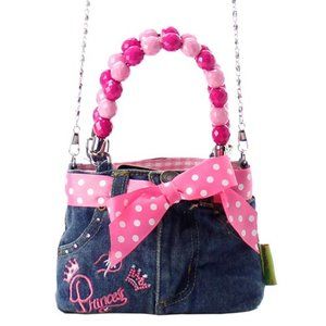 Princess Denim Bootie Bag with Bow..  Oh so Cute..
